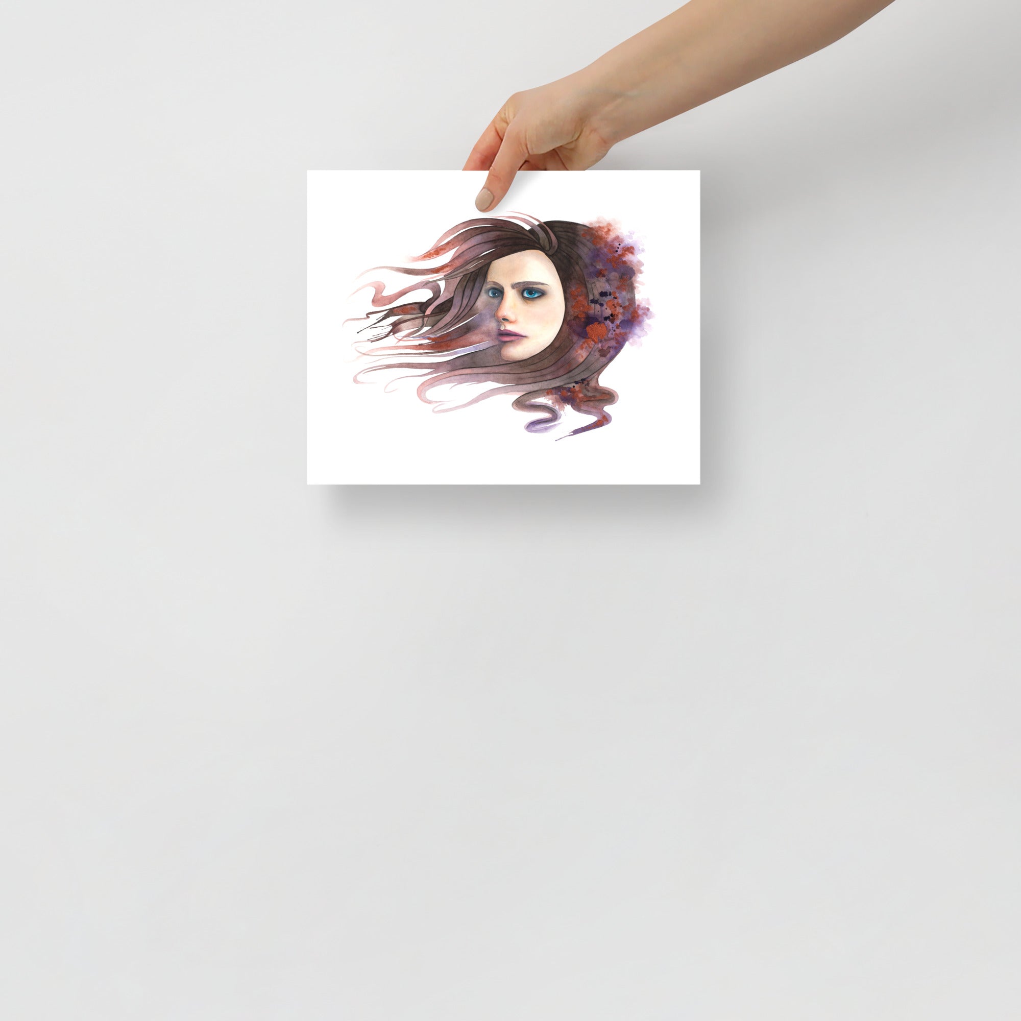 “Release” by Paula Di Marco in 8x10 format – emotionally charged, surreal watercolor wall art exploring feminine expression and emotional liberation.
