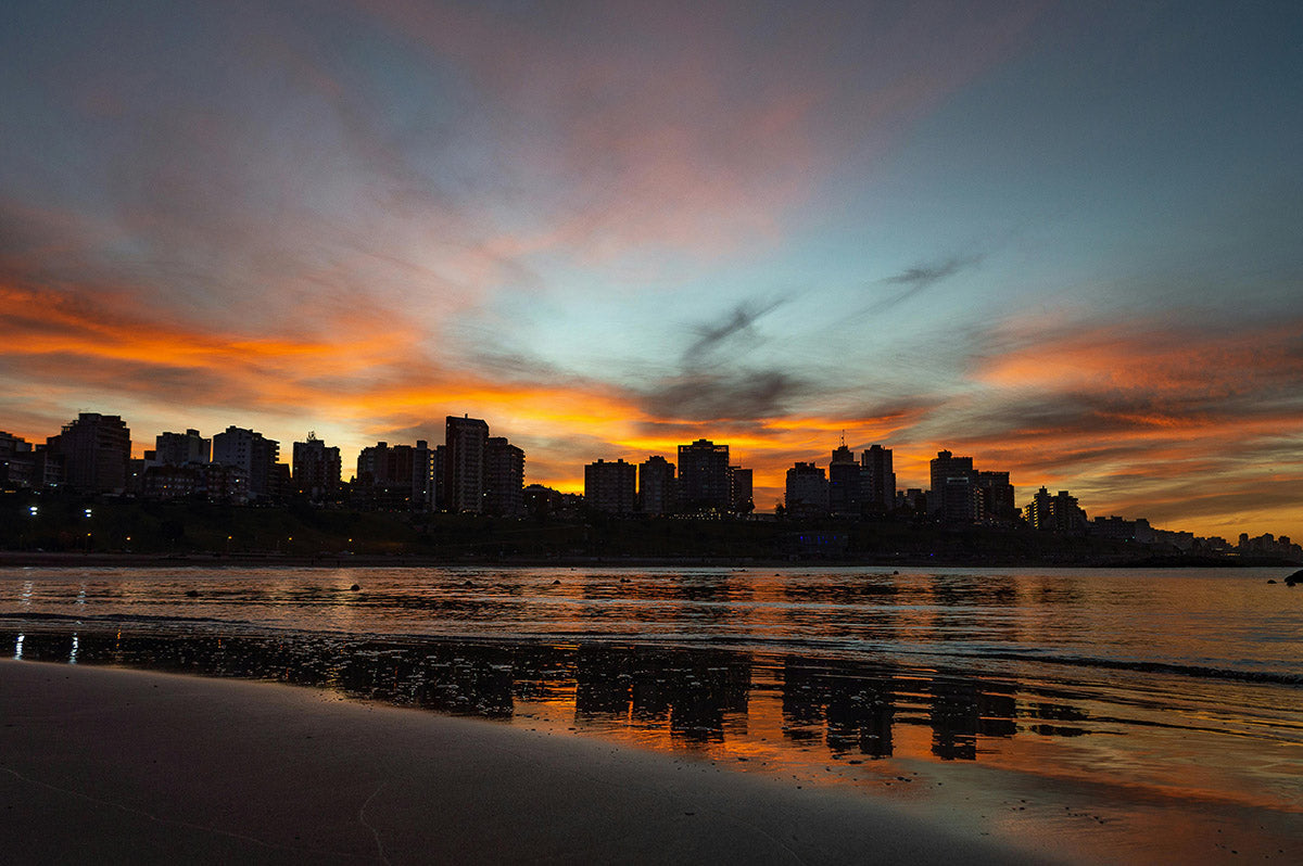 Twilight in the city of Mar del Plata