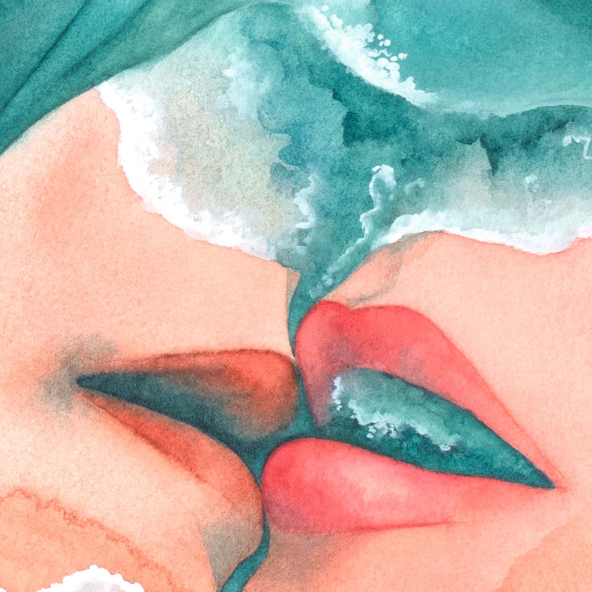 "Kiss on the Beach" Fine Art Print